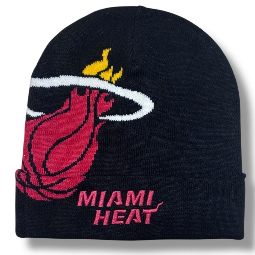 NBA x ULTRA GAME Miami Heat Cuffed Knit Beanie